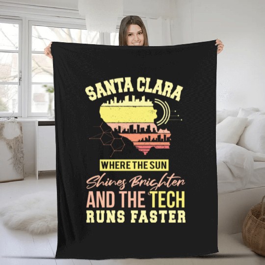 Santa Clara San Francisco United States Design Fleece Blankets