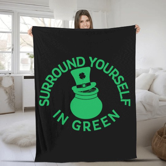 Surround Yourself In Green Fleece Blankets