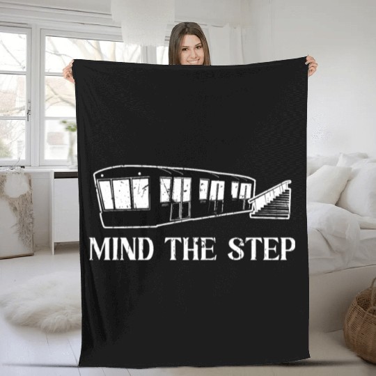 Mind the Step - Train Fleece Blankets