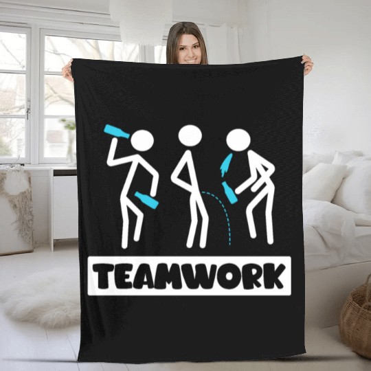 Teamwork Summer Vacation with Friends Spring Break Fleece Blankets