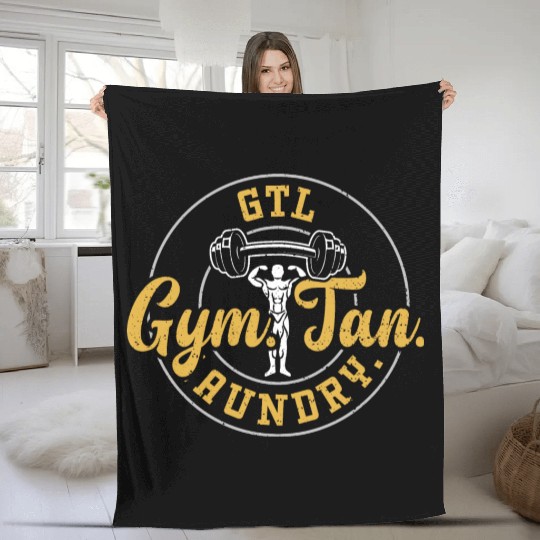 GTL Gym. Tan. Laundry. - Gym Fleece Blankets