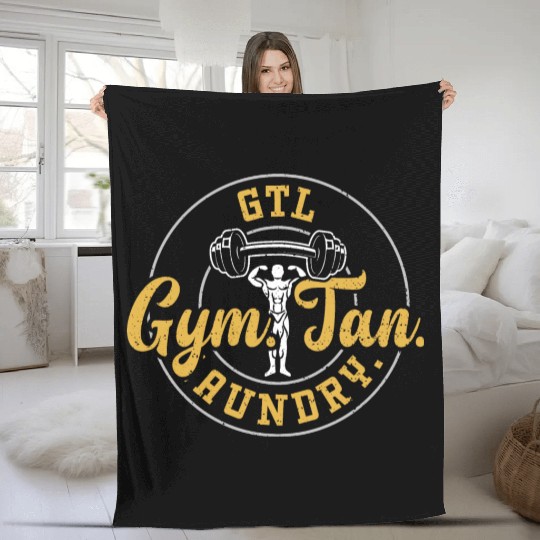 GTL Gym. Tan. Laundry. - Gym Fleece Blankets