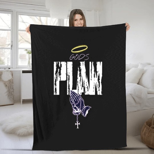 Gods Plan Fleece Blankets