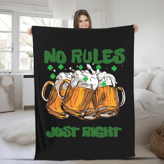 st paddy funny day, green beer Irish day Fleece Blankets