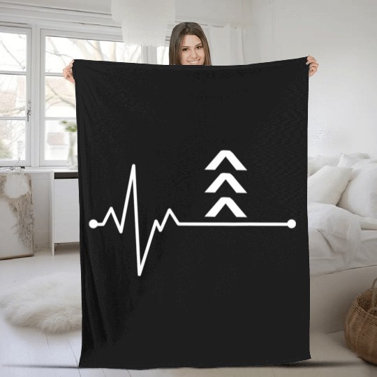 Heart beat down syndrome Awareness down right perf Fleece Blankets