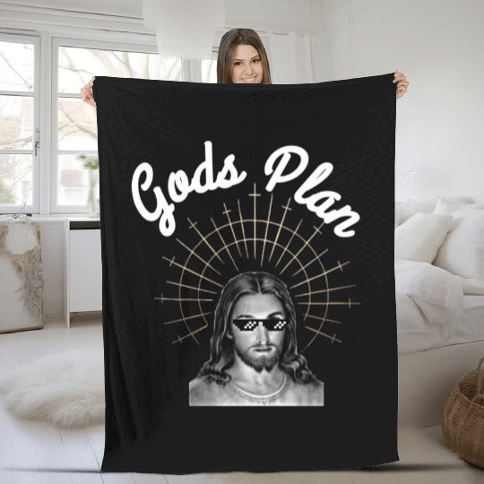 Gods Plan Fleece Blankets