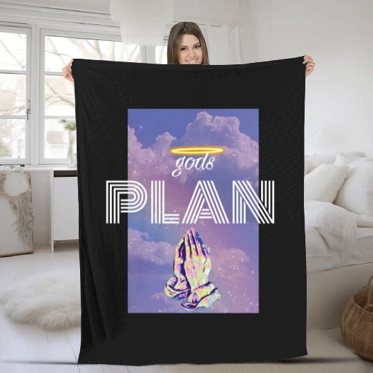 Gods Plan Fleece Blankets