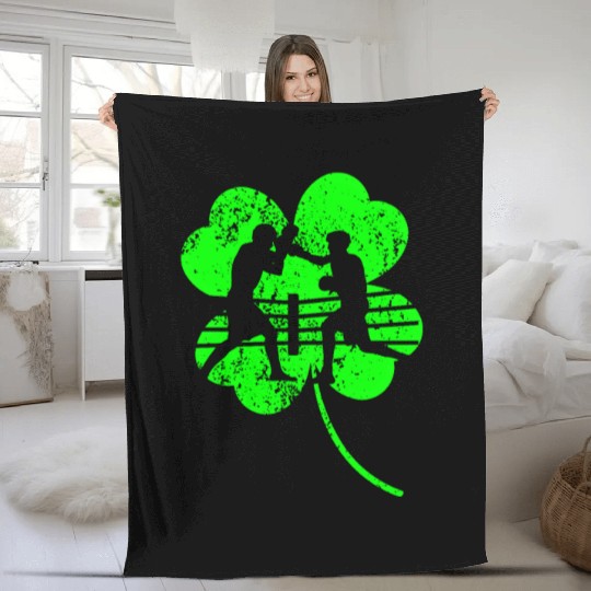 Boxing St. Patrick's day shamrock Fleece Blankets