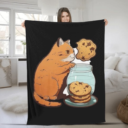 Cookie Kitty Cat Fleece Blankets