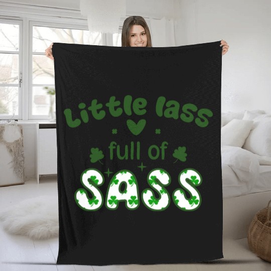 Little Patricks Day Sublimation Graphics Fleece Blankets