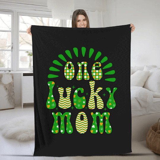 One luckyPatricks Day Sublimation Fleece Blankets