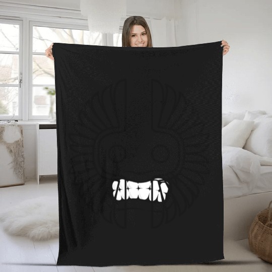 angry face. Fleece Blankets