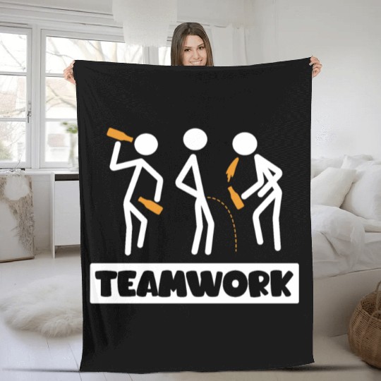 Teamwork Summer Vacation with Friends Spring Break Fleece Blankets