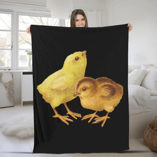 Easter Chick Fleece Blankets