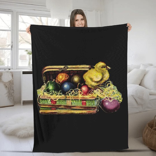 Vintage Easter Fleece Blankets