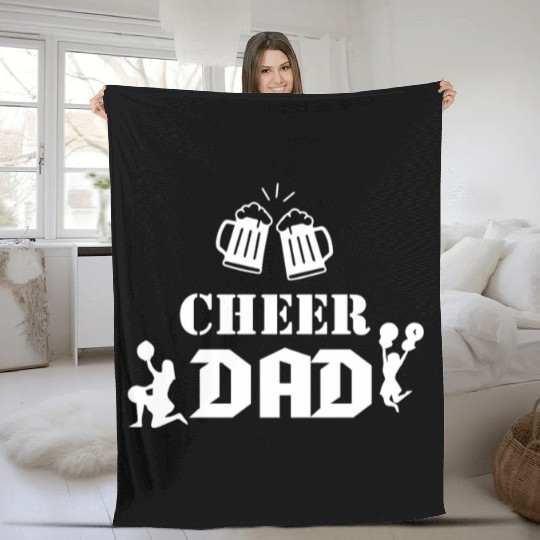 cheer dad Fleece Blankets