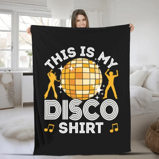 Disco 70s 80s Costume This Is My Disco Fleece Blankets
