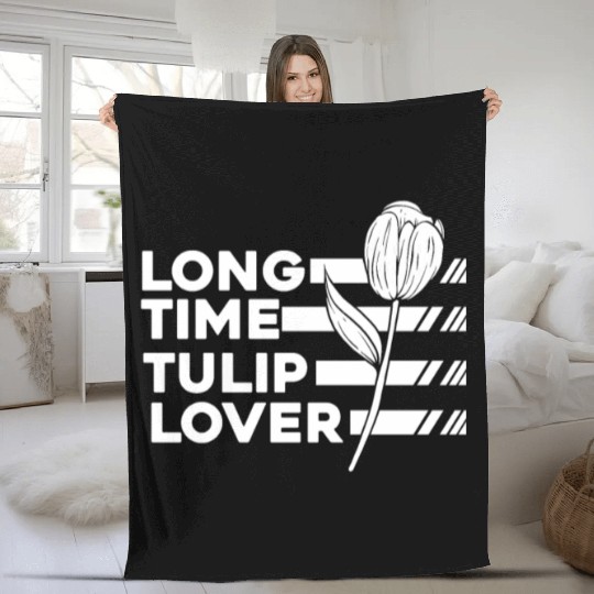 Tulip Gardening Tulips Fleece Blankets