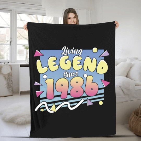 Living Legend Since 1986, 80s Themed Birthday Fleece Blankets