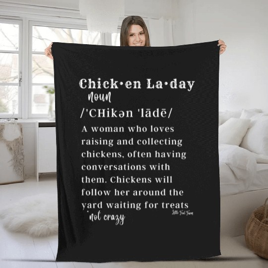 Farmer definition- Chicken Lady Fleece Blankets