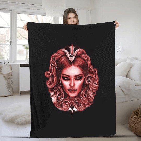 Playing Card Design - Hearts Fleece Blankets