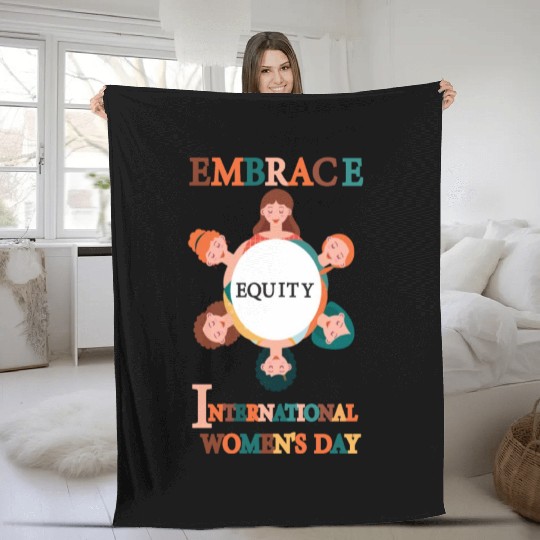 Embrace Equity International Women's Day Fleece Blankets