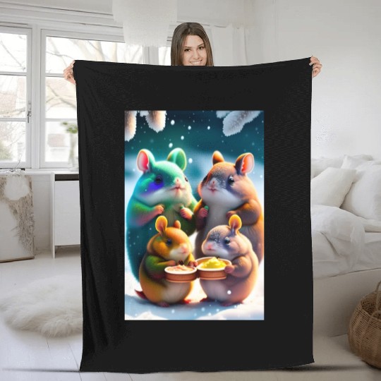 Cute Totoro Fleece Blankets