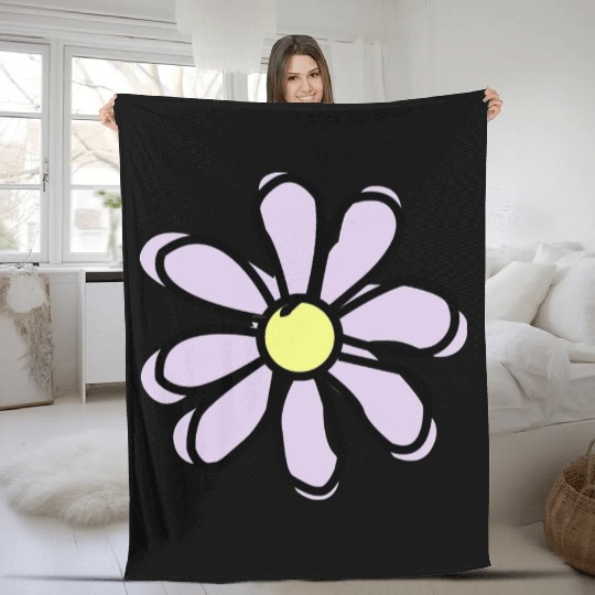 Lavender Flower Fleece Blankets