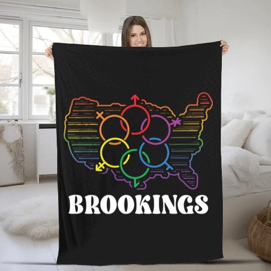 Brookings Pride Month Pride Flag LGBT Community LG Fleece Blankets