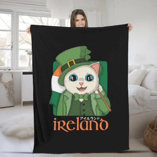 Ireland Neko Fleece Blankets
