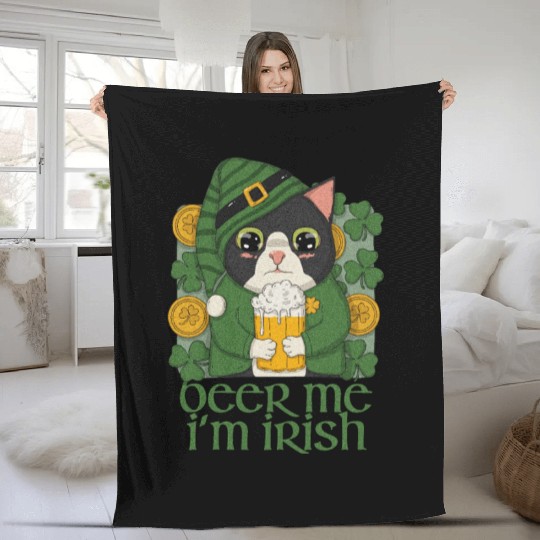 Beer Me I'm Irish Fleece Blankets