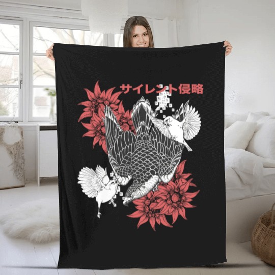 Birds Of Prey Falcon Fleece Blankets