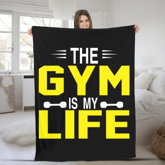 The Gym is my Life Fleece Blankets