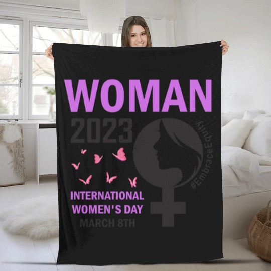 International Women's Day 2023 Embrace Equity Fleece Blankets
