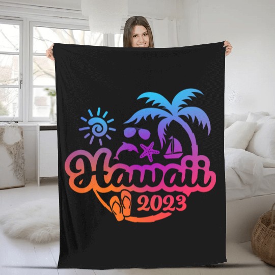 Hawaii, Hawaii Vacation or Holiday Fleece Blankets