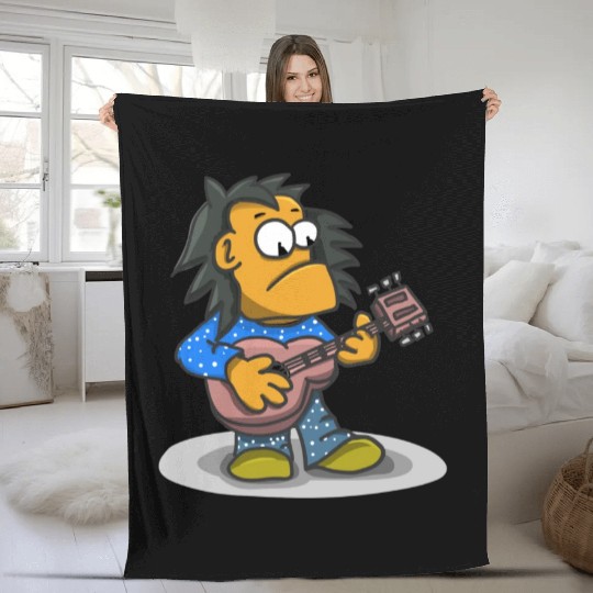 guitar player 2164356 Fleece Blankets