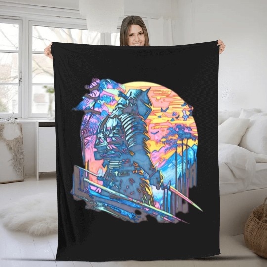 Samurai Warrior Japan Japanese Katana Manga japan Fleece Blankets