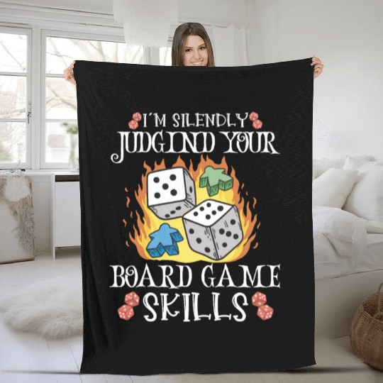 Wine Board Games Chess Board Game Player Gambling Fleece Blankets