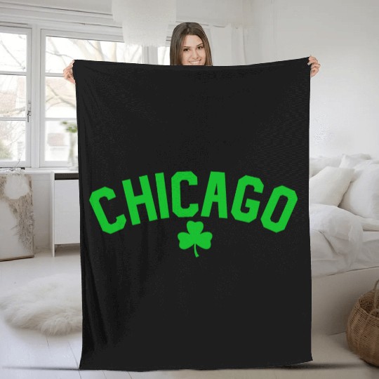 CHICAGO SHAMROCK Fleece Blankets