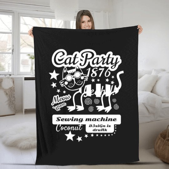 Cat Party Fleece Blankets