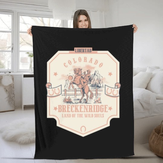 breckenridge colorado wild west town Fleece Blankets