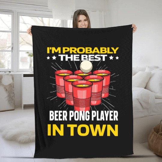 Beer Pong Fleece Blankets