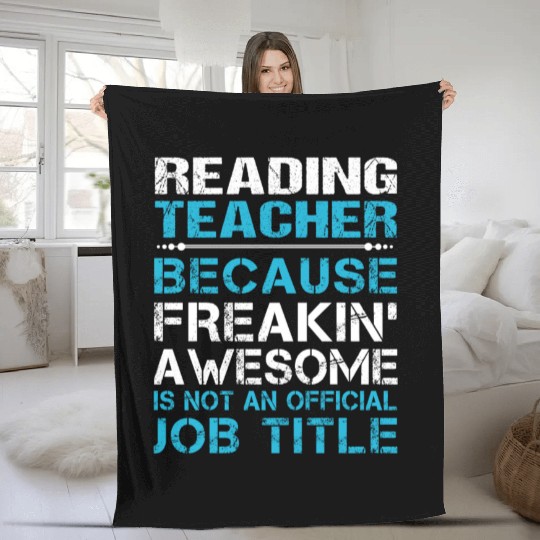 Reading Teacher Fleece Blankets - Freaking Awesome Gift It