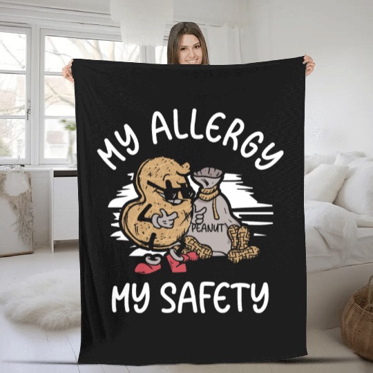 My Allergy My Safety Peanut Allergic Fleece Blankets