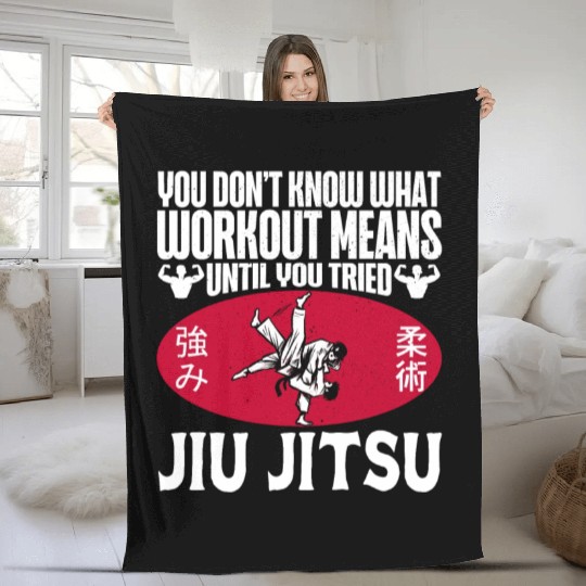 Brazilian Jiu Jitsu MMA Bjj Hugger Fleece Blankets