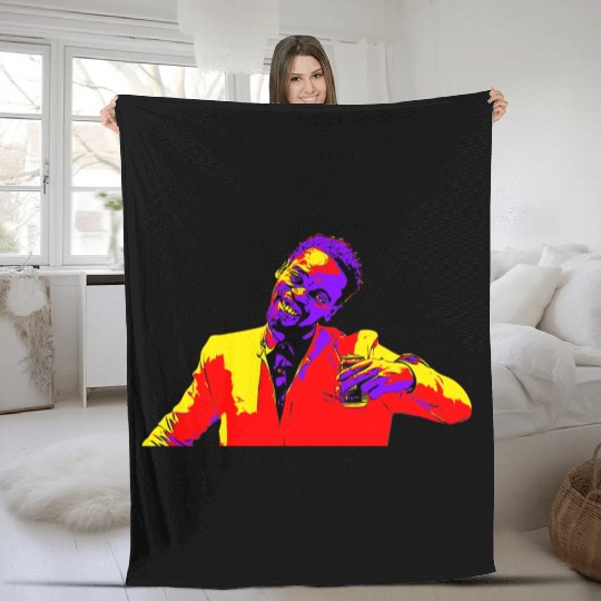 Happy black man Fleece Blankets