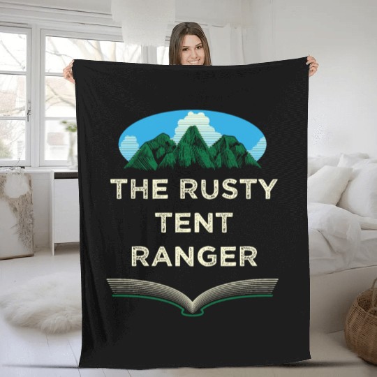 The Rusty Tent Ranger Camping Friends Camper Buddy Fleece Blankets