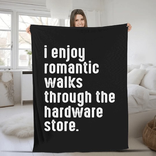 Funny Dad Handyman Hardware Store Fleece Blankets
