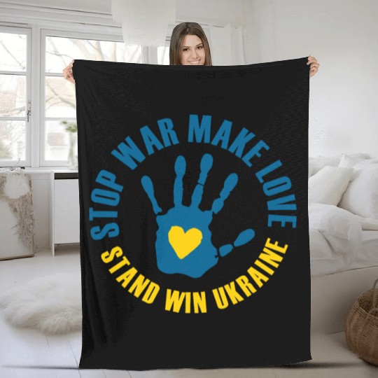 Booth Win Ukraine Fleece Blankets