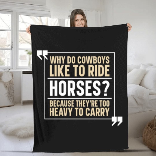 Horse Riding Hilarious Endurance Riding Fleece Blankets